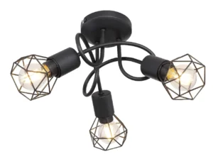 plafonjera Globo Xara 54802S-3D crna