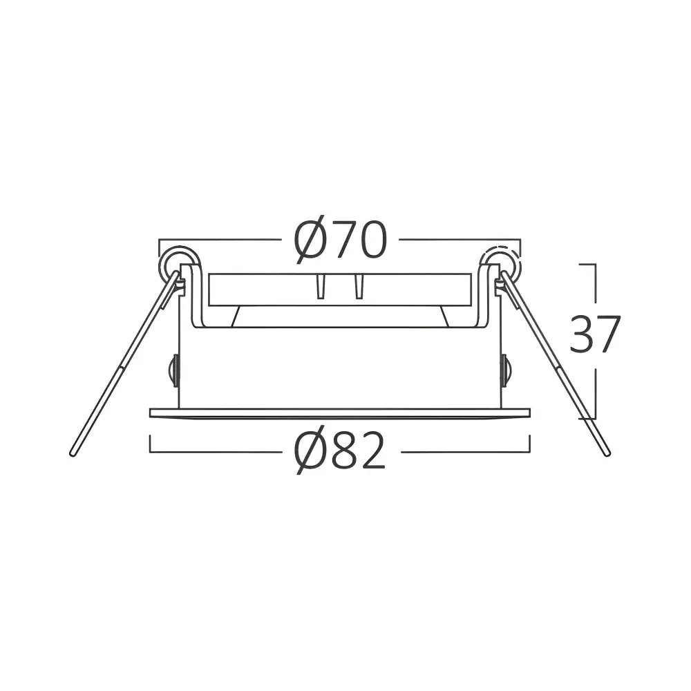 2. ugradna svetiljka Braytron BH03-04081 crna