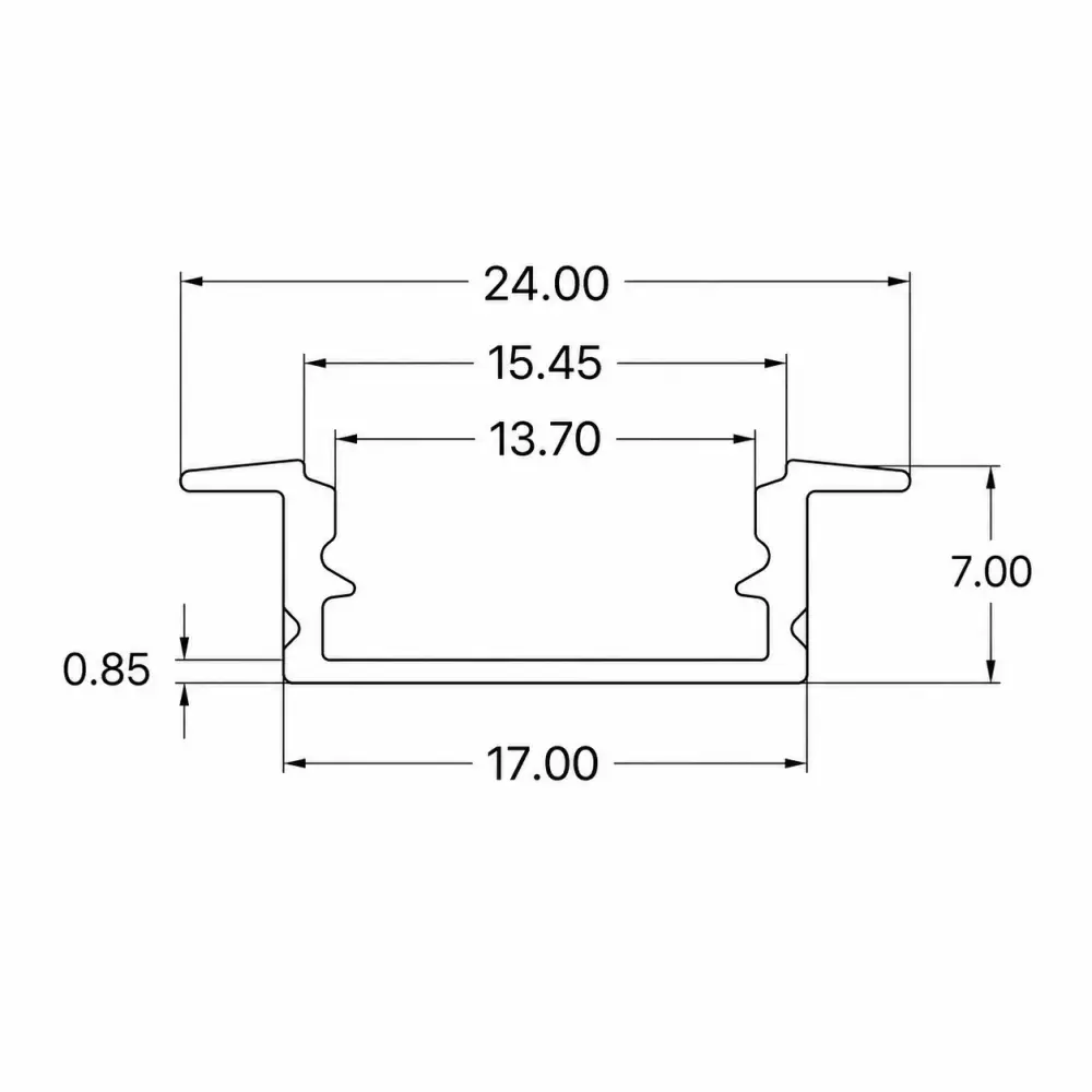 2. Ugradna kanalica za LED trake crna Braytron BY39-00621