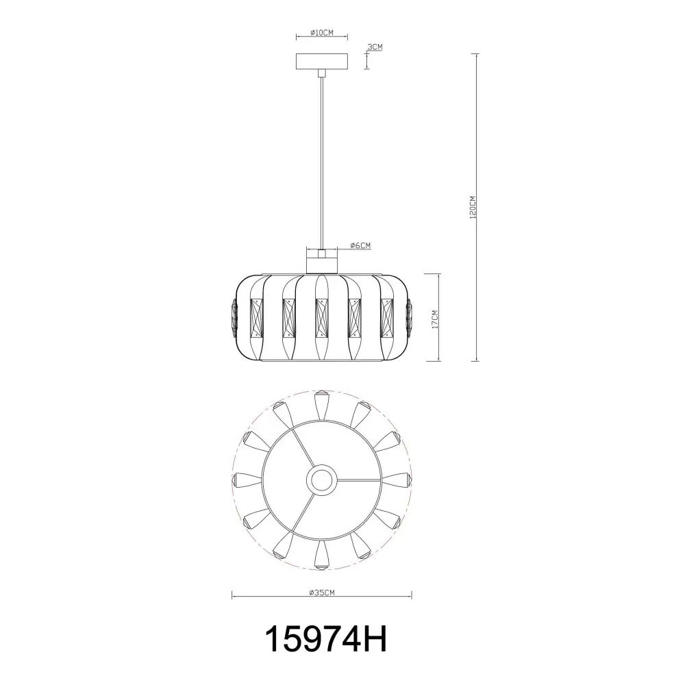 3. visilica Globo Arlen 15974H pesak