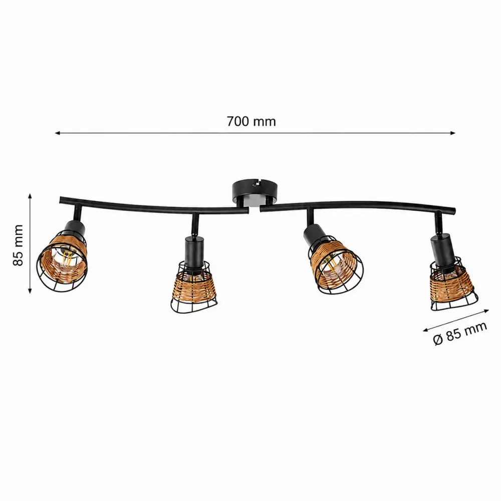 3. Spot lampa Globo Esra 81340408 crna