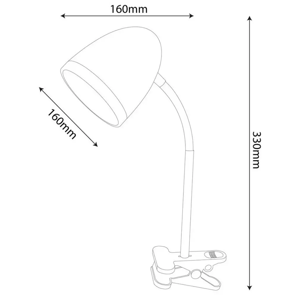 3. stona lampa Avide ABDL-CLIP-B-15W crna