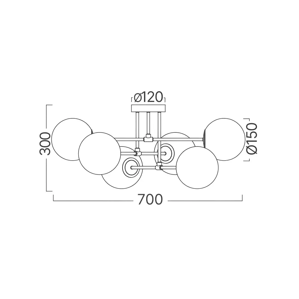 3. plafonjera Braytron BV01-00113 crna