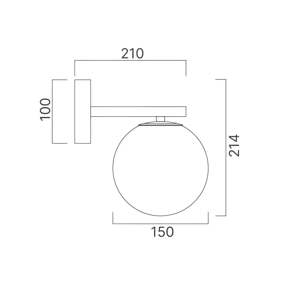 3. zidna lampa Braytron BV01-00117 crna