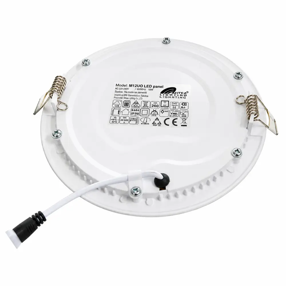3. Ugradni LED panel okrugli 12W Mitea M12UO 6500K