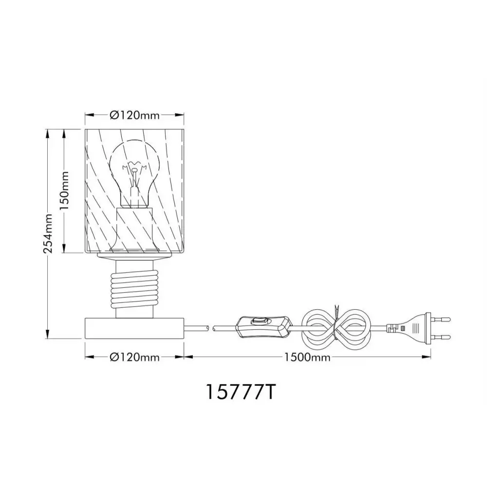 4. stona lampa Globo Osborne 15777T siva