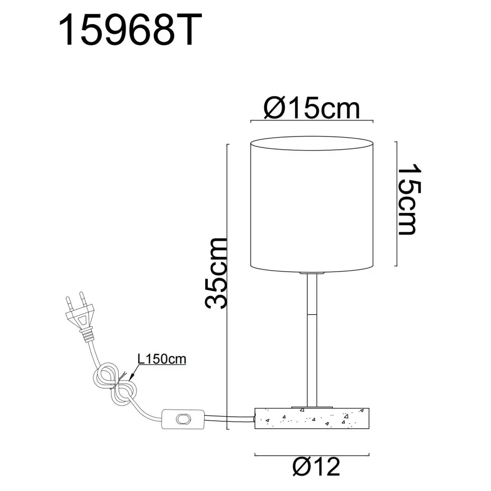 4. stona lampa Globo Deleon 15968T siva