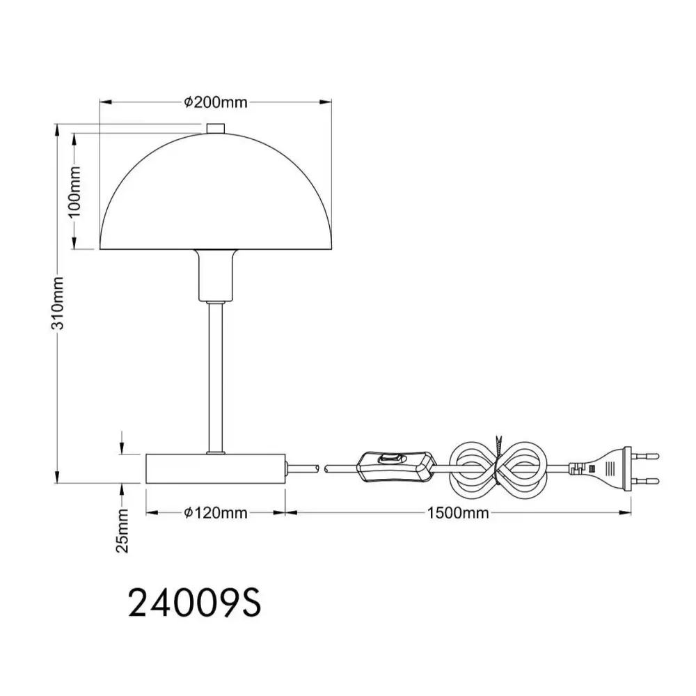 4. stona lampa Globo Atoma 24009S siva