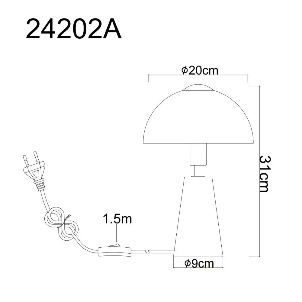 4. stona lampa Globo Lars 24202A siva