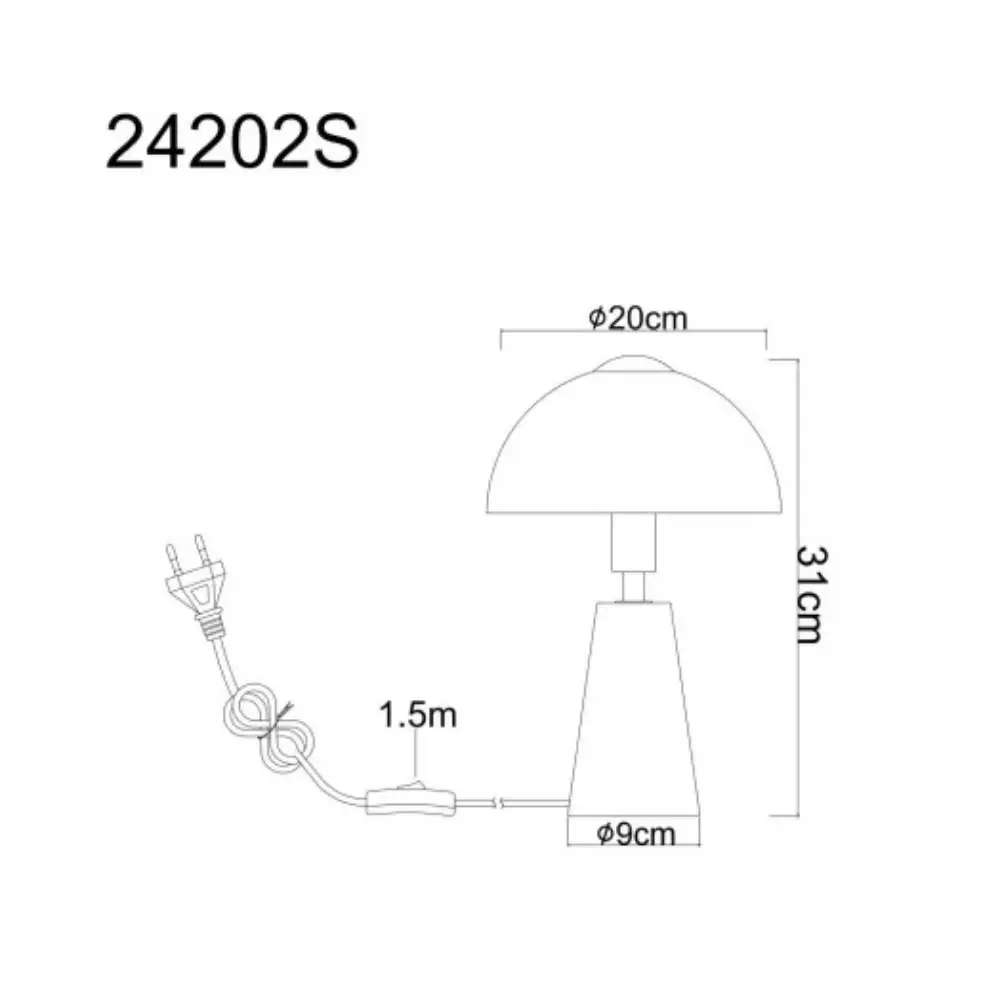 4. stona lampa Globo Lars 24202S siva