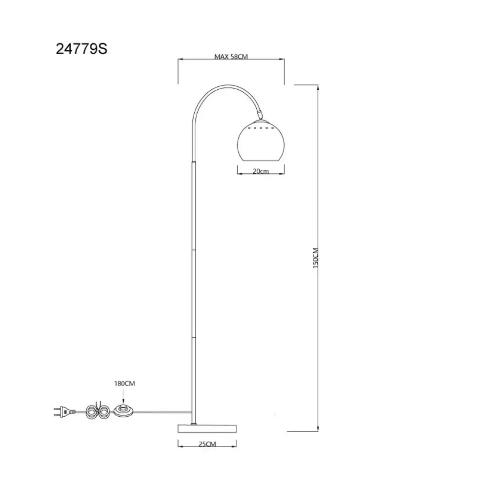 4. podna lampa Globo Benno 24779S siva