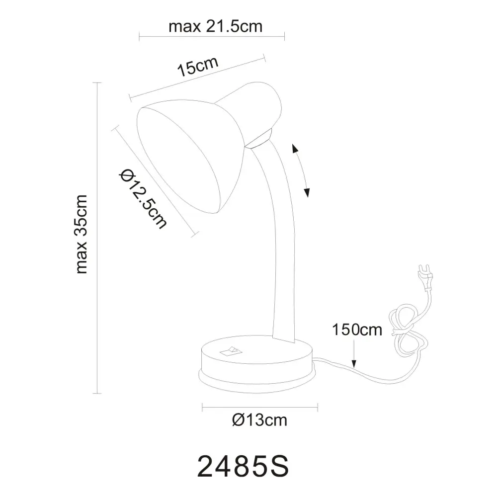 4. podna lampa Globo Basic 2485S crna