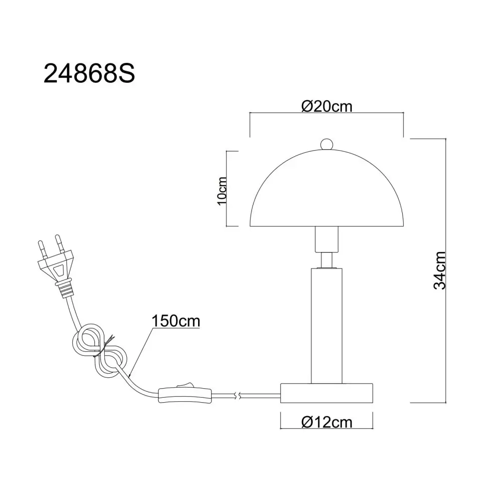 4. stona lampa Globo Janie 24868S crna