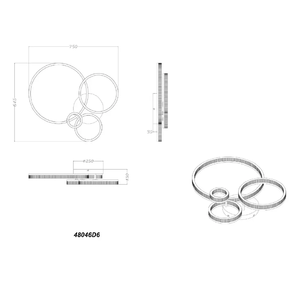 4. plafonjera Globo Zara 48046D6 siva