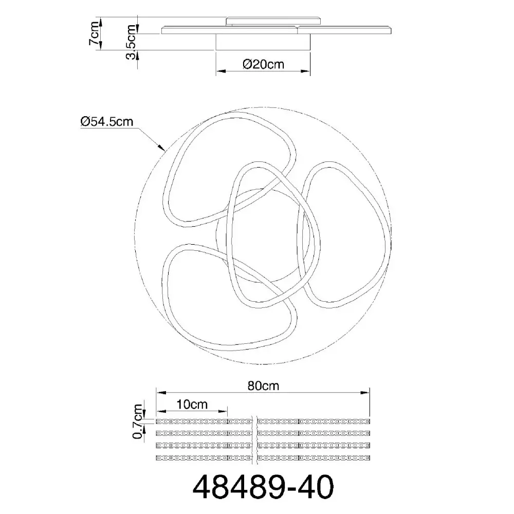 4. plafonjera Globo Garner 48489-40 siva