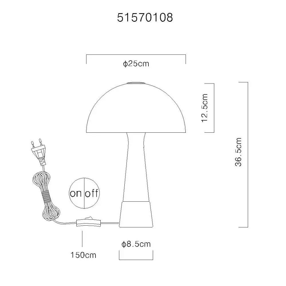 4. stona lampa Globo Paulin 51570108 crna