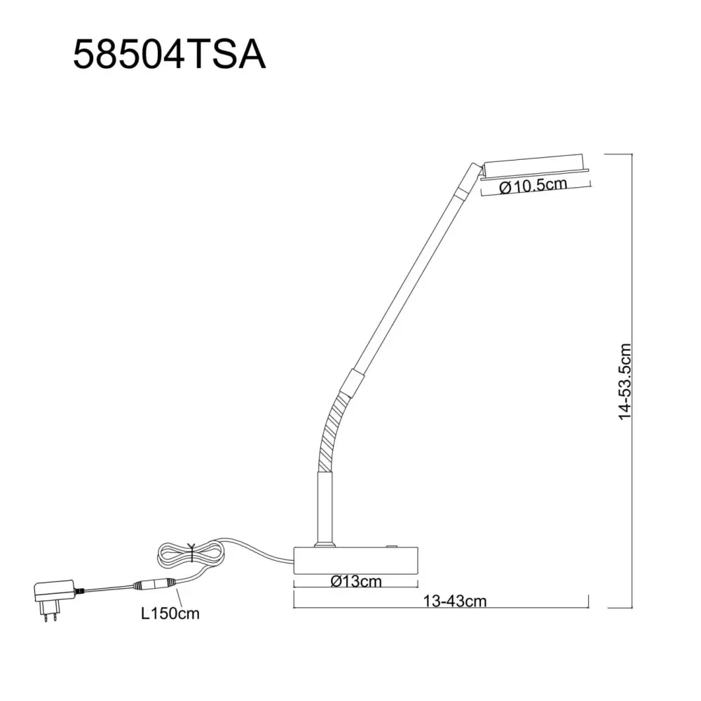 4. Stona lampa Globo Silvio 58504TSA siva