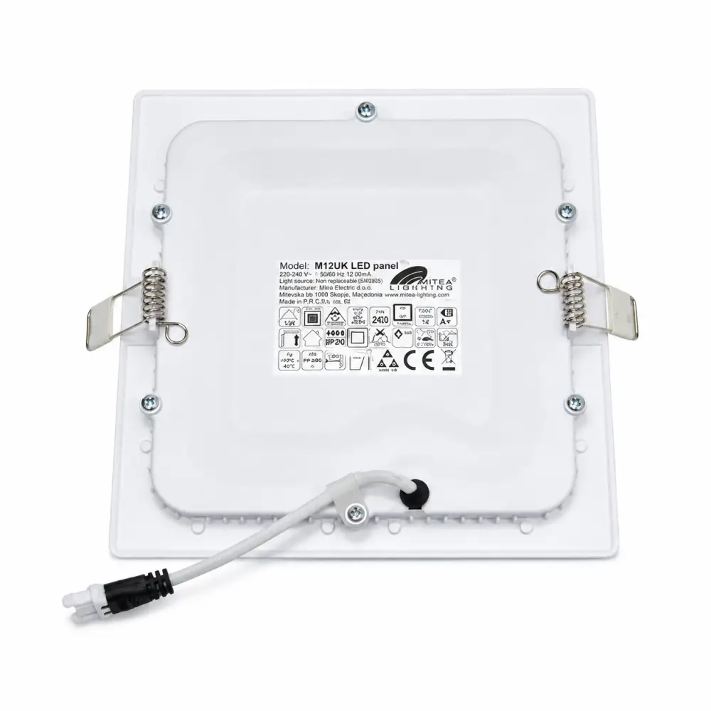 4. Ugradni LED panel kvadratni 12W Mitea M12UK 6500K