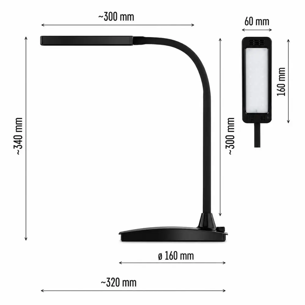 4. Stona lampa Emos Eddy Z7599B crna
