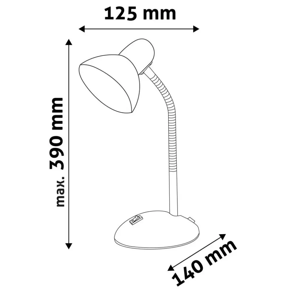 5. stona lampa Avide ABDLS-W bela