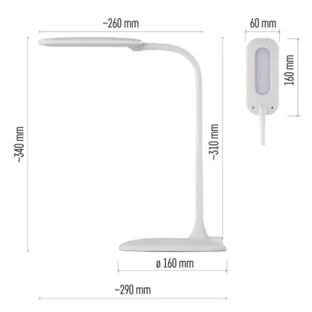 5. Stona lampa Emos Stella Z7602W bela