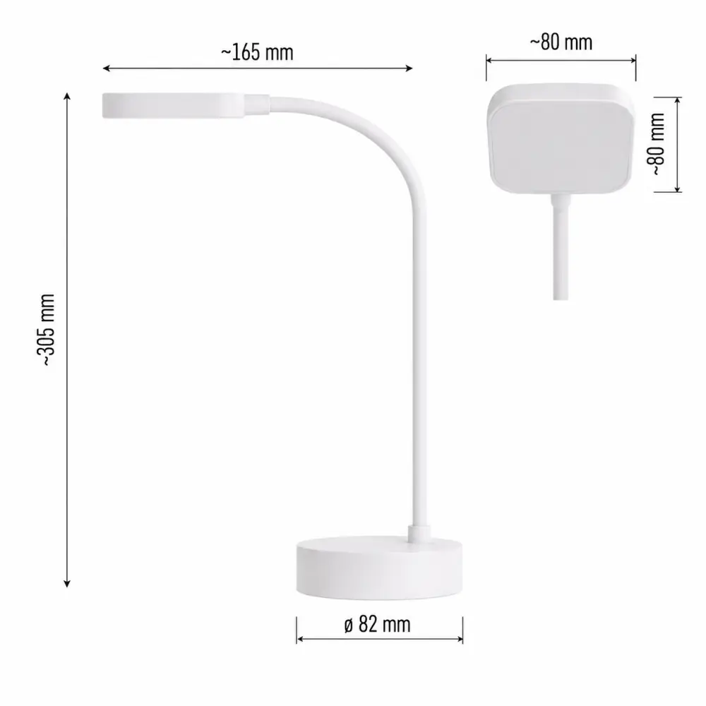 5. Stona lampa Emos Emily Z7627 bela