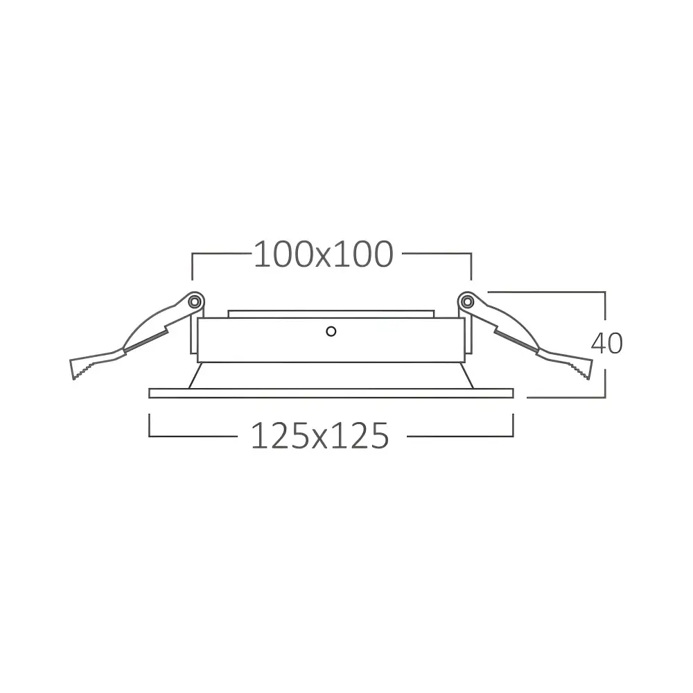 6. ugradna svetiljka Braytron BH03-00750 bela-crna