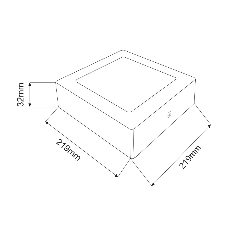 6. Nadgradni LED panel kvadratni 18W Mitea M18NK-BK-CCT