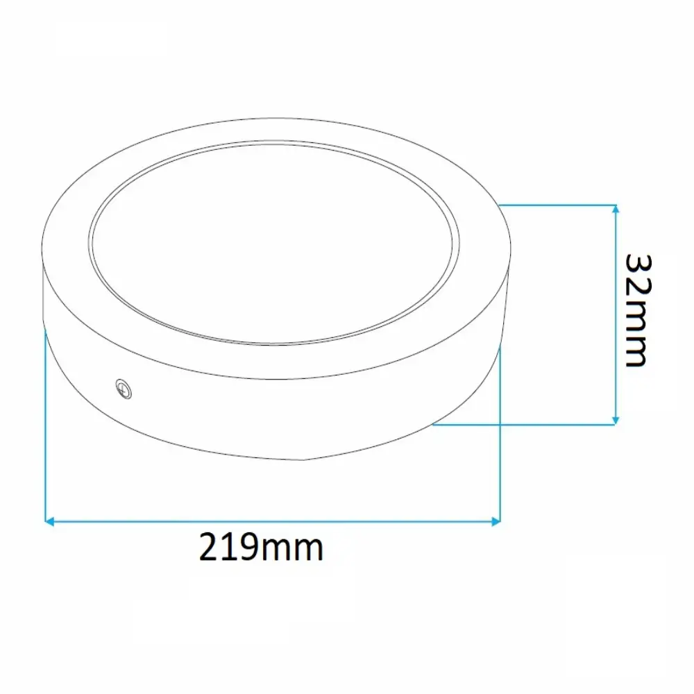6. Nadgradni LED panel okrugli 18W Mitea M18NO-BK-CCT