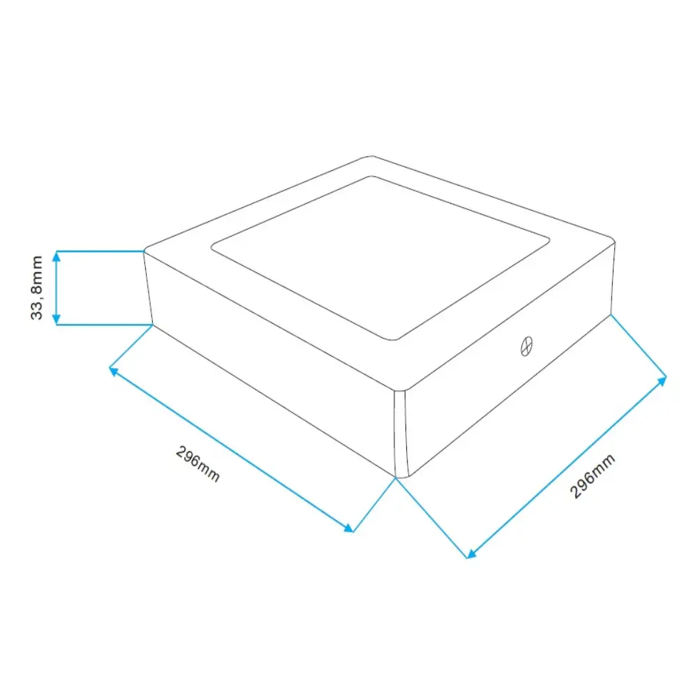 6. Nadgradni LED panel kvadratni 24W Mitea M24NK-BK-CCT