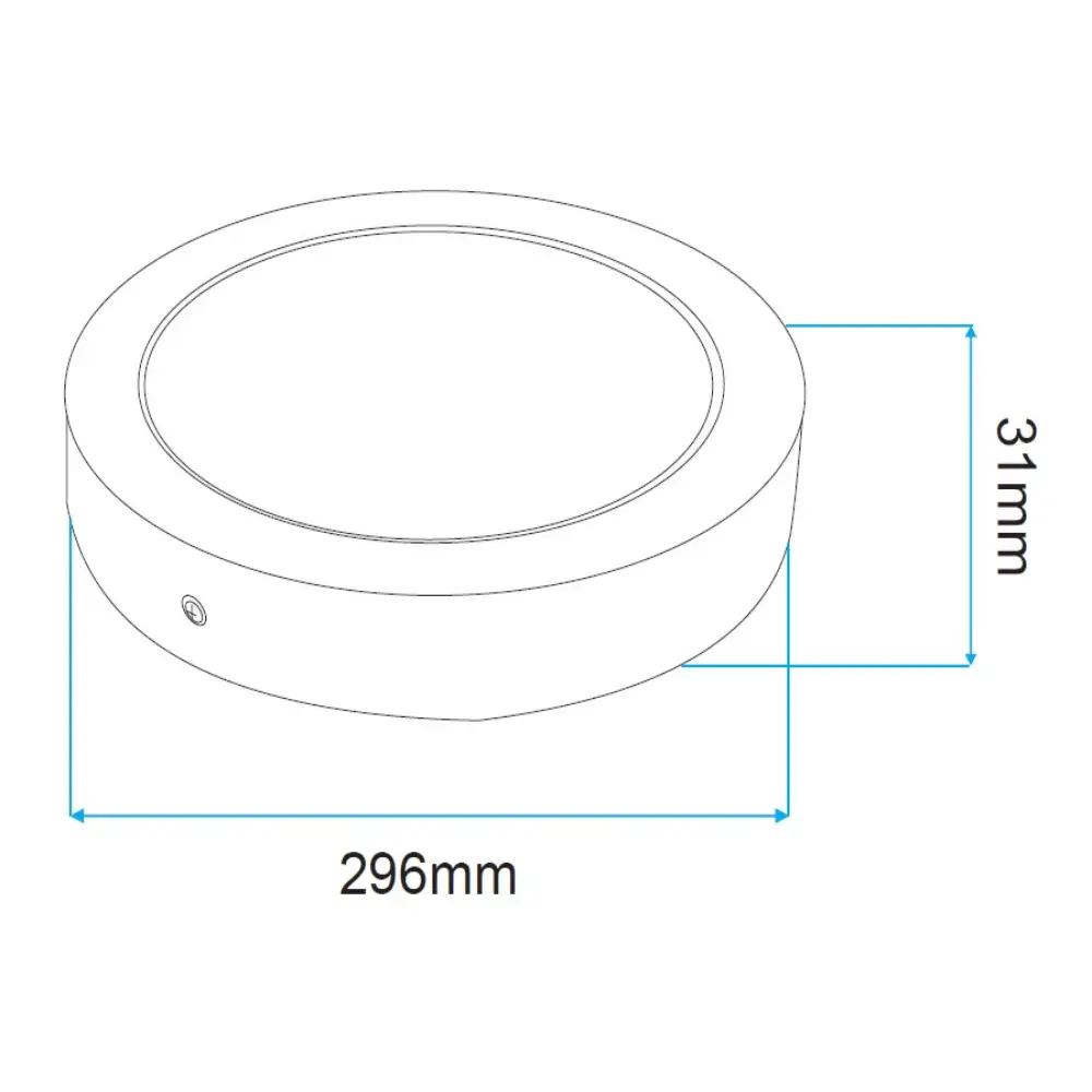 6. Nadgradni LED panel okrugli 24W Mitea M24NO-BK-CCT