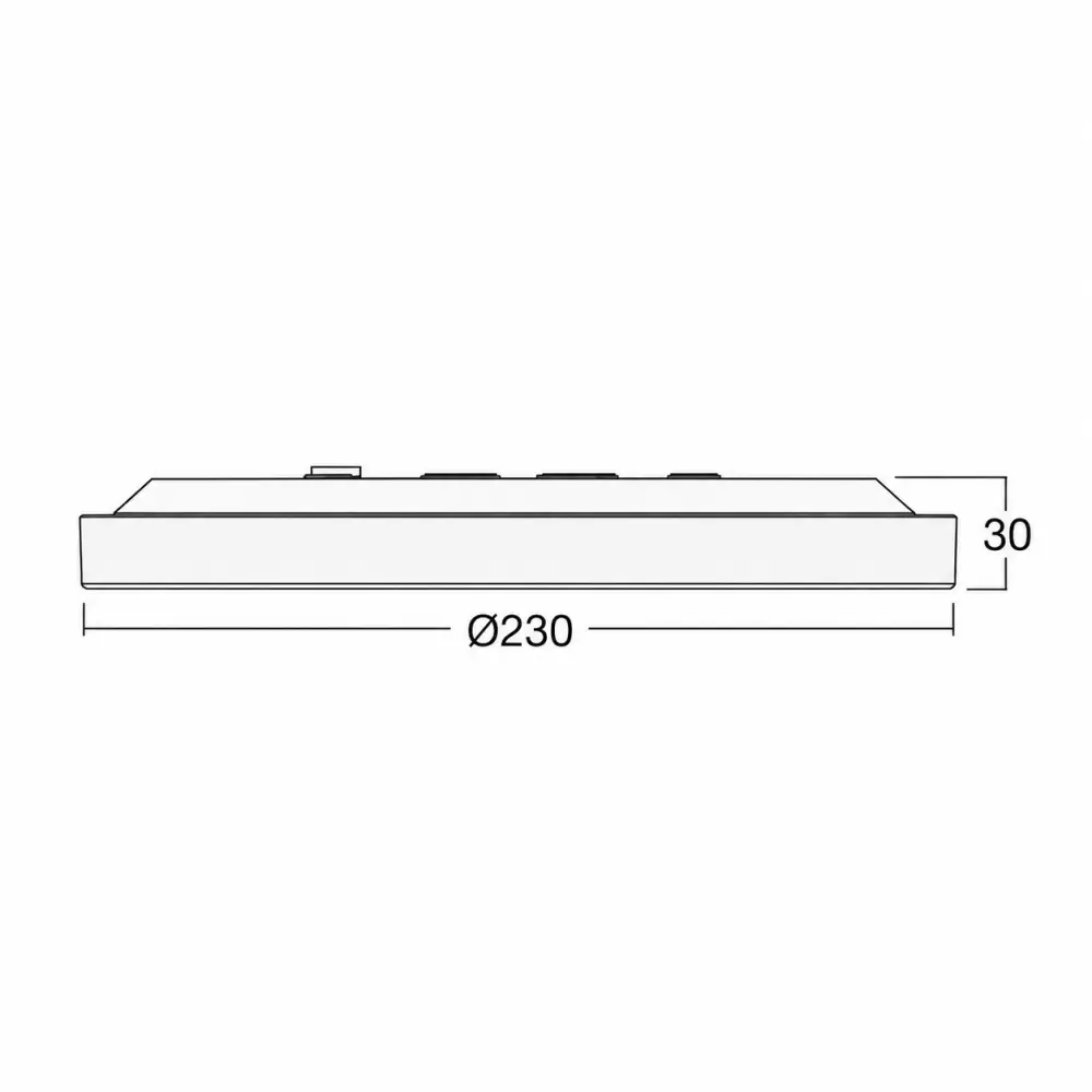 6. Nadgradni slim LED panel okrugli beli 20W Braytron BP07-20280 CCT