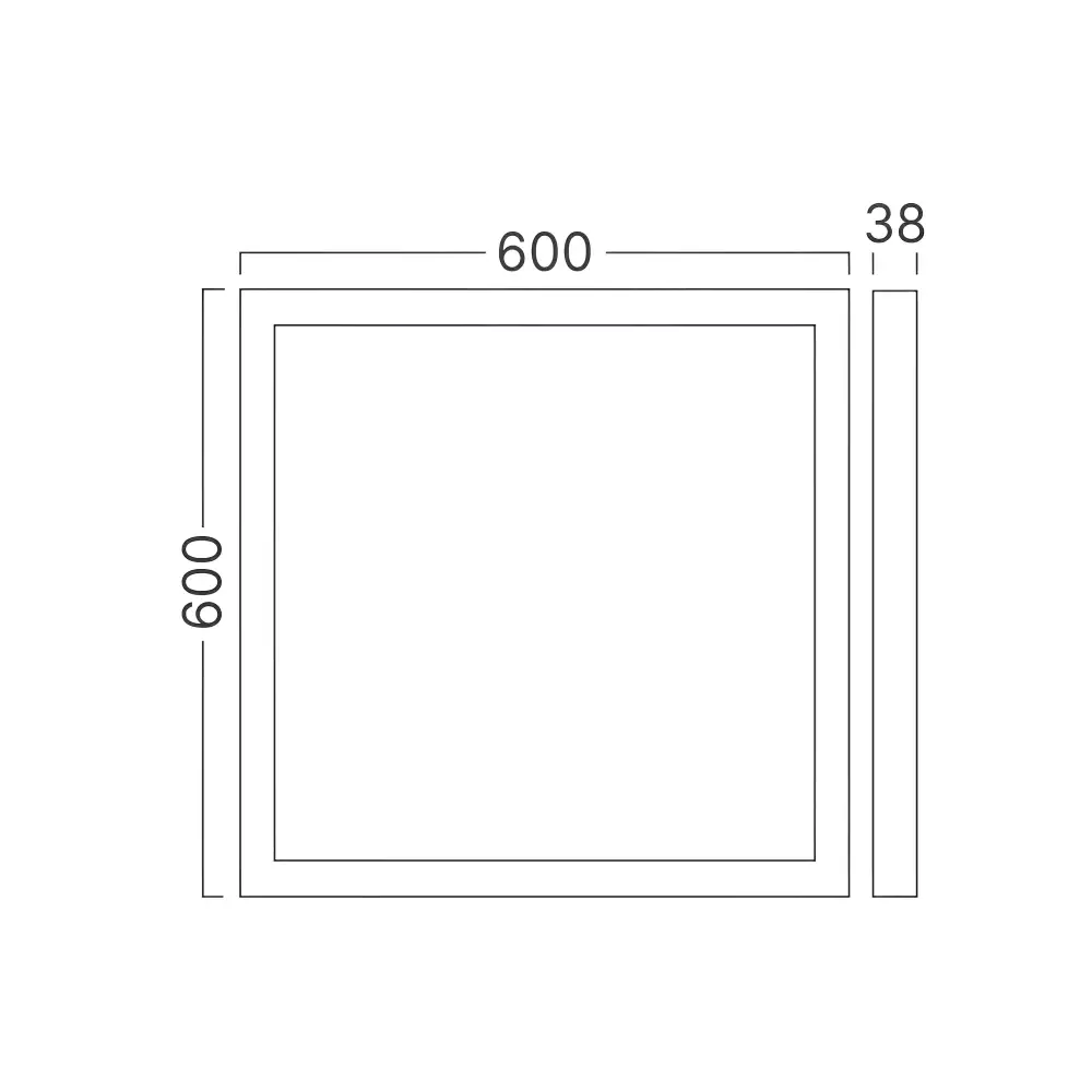 7. Nadgradni LED panel kvadratni 50W Braytron BP25-56680 CCT