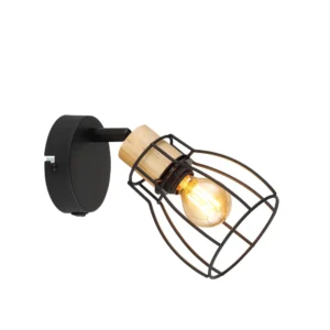 1. spot lampa Globo Mina 15326S-1 crna drvo