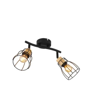 1. spot lampa Globo Mina 15326S-2 crna drvo