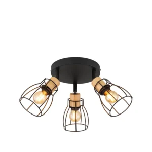 1. spot lampa Globo Mina 15326S-3 crna drvo