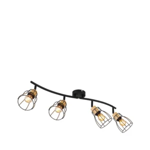1. spot lampa Globo Mina 15326S-4 crna drvo