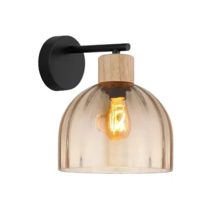 1. zidna lampa Globo Swanson 15979W crna ćilibar