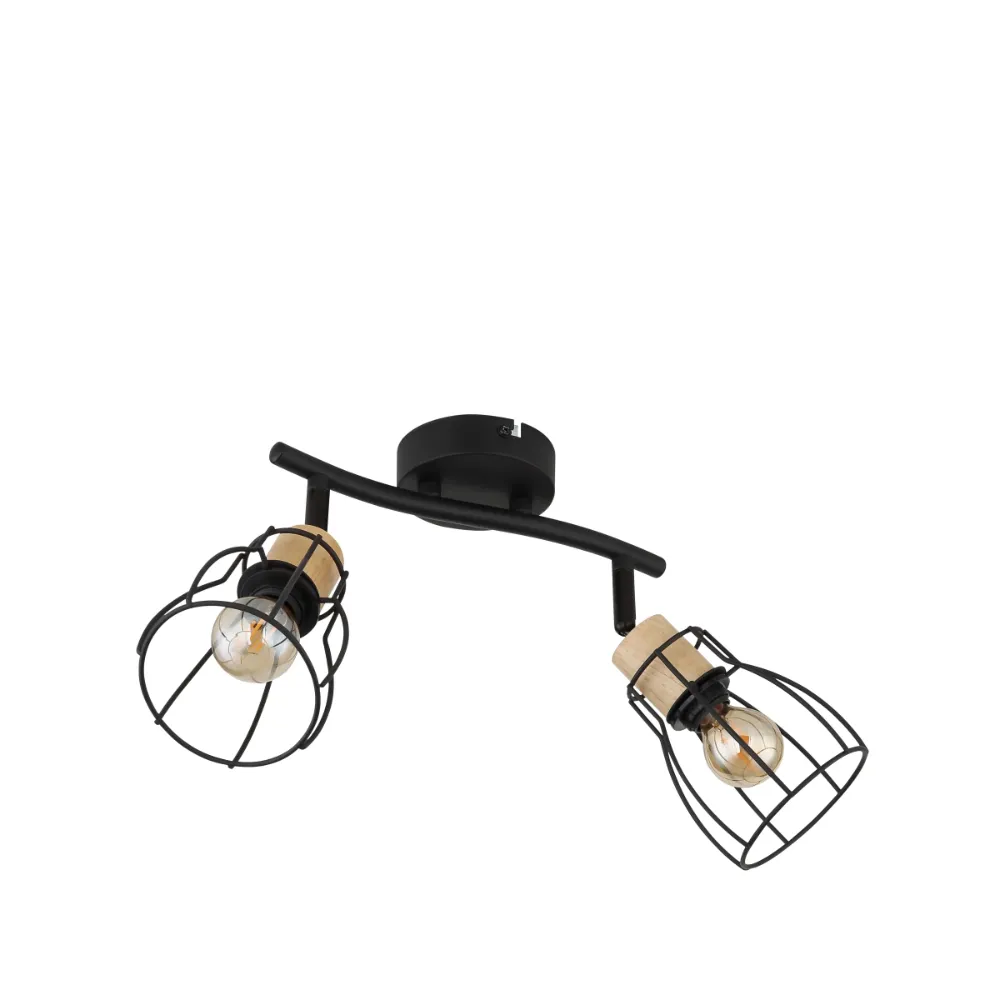 2. spot lampa Globo Mina 15326S-2 crna drvo