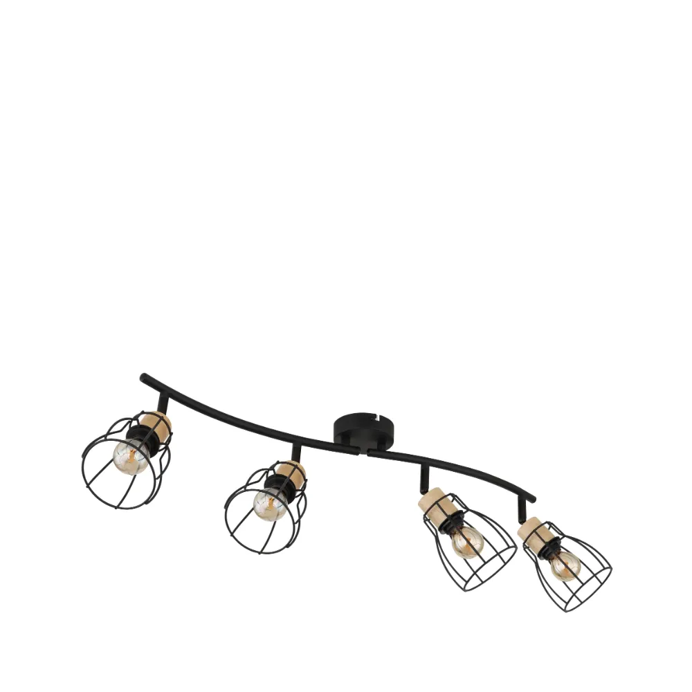 2. spot lampa Globo Mina 15326S-4 crna drvo