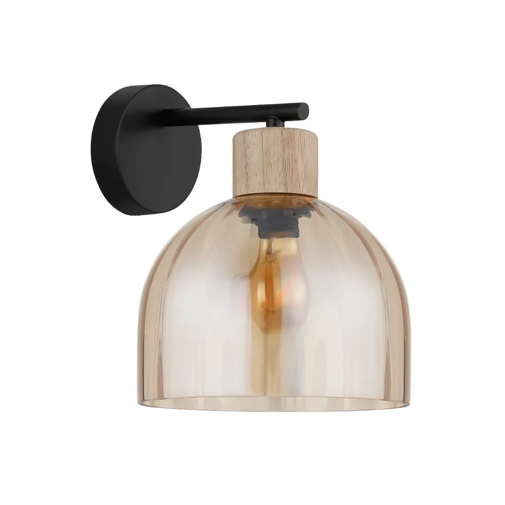 2. zidna lampa Globo Swanson 15979W crna ćilibar