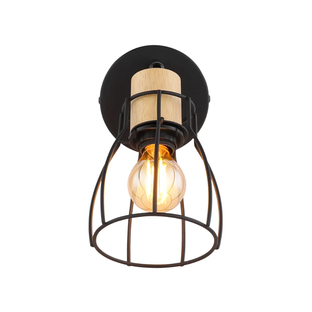 3. spot lampa Globo Mina 15326S-1 crna drvo