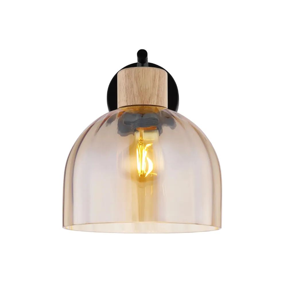 3. zidna lampa Globo Swanson 15979W crna ćilibar