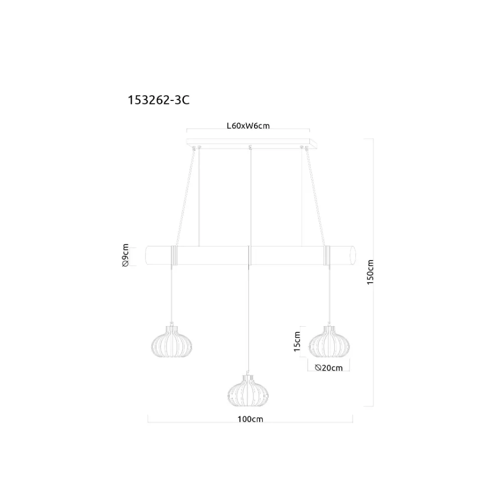 4. visilica Globo Caldwell 153262-3C drvo