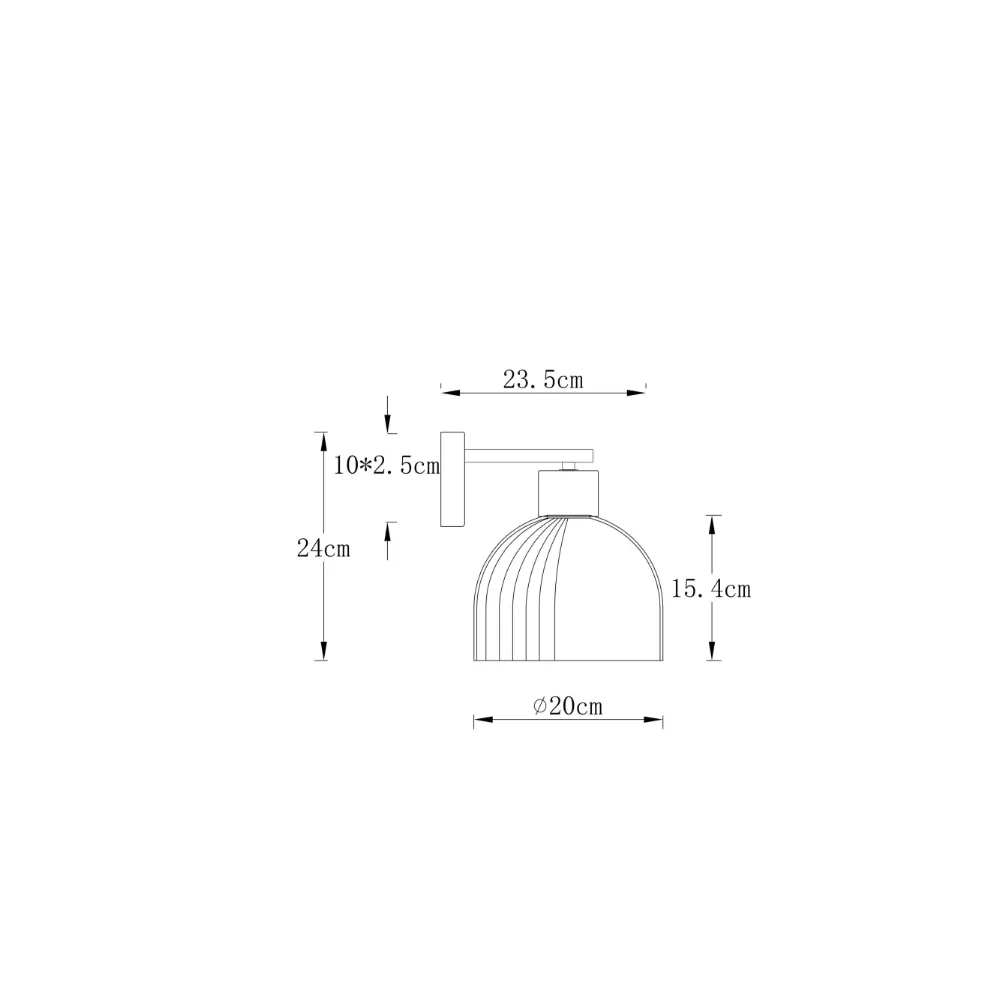 4. zidna lampa Globo Swanson 15979W crna ćilibar
