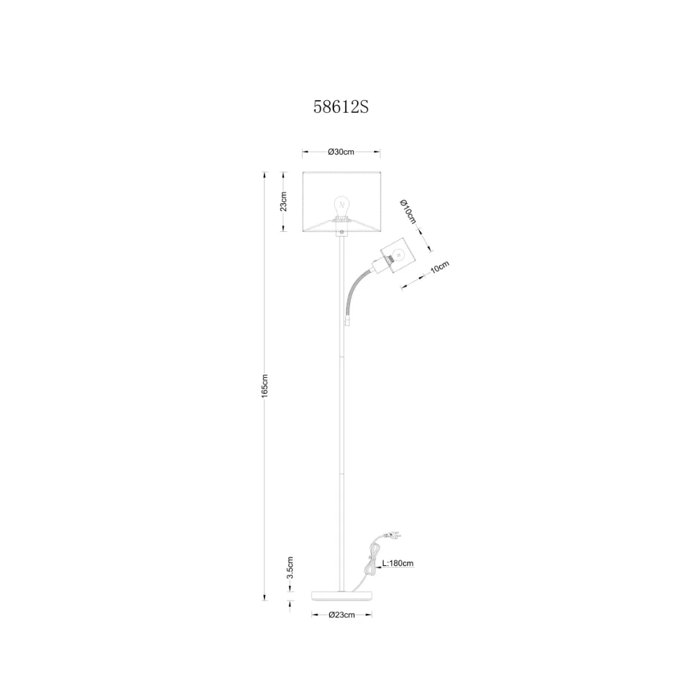 4. podna lampa Globo Genaro 58612S pesak